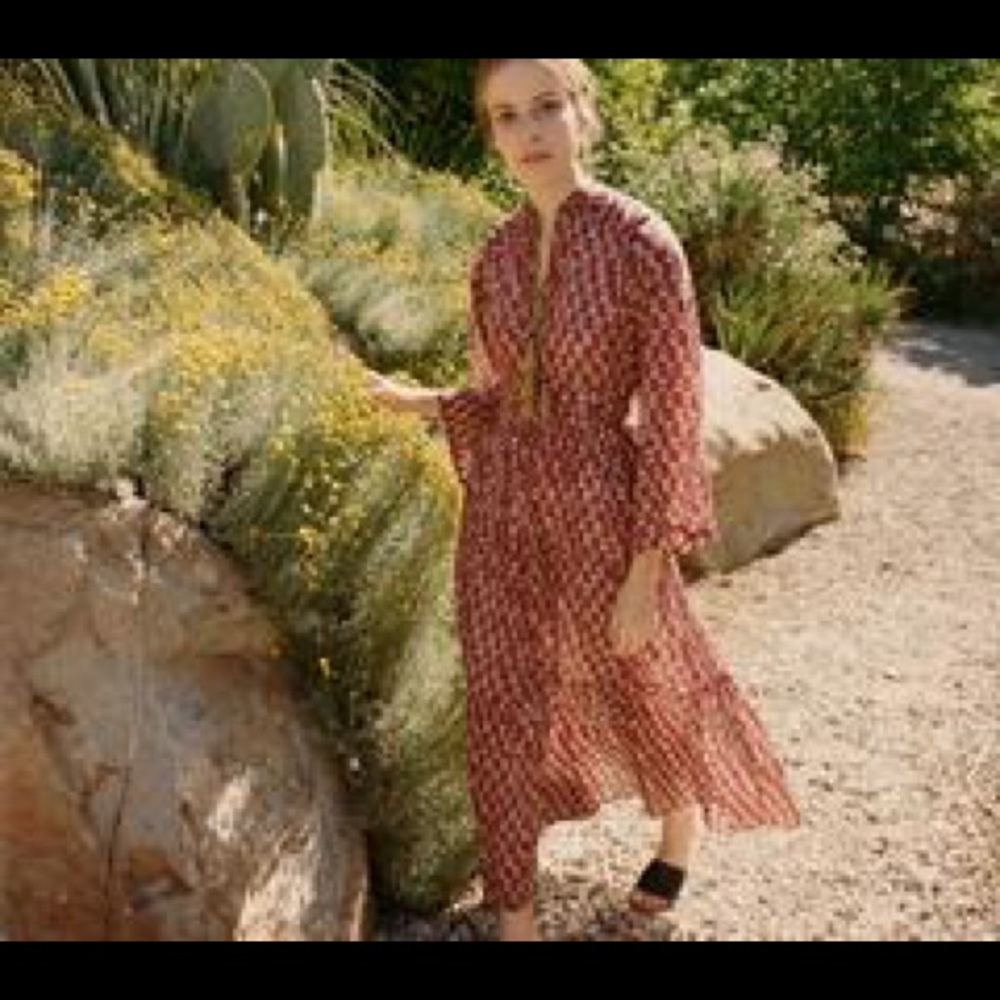 Doen Prem in Rust Block print, size XS.